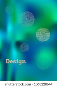 Creative Cover Page. Vector Layout for Leaflets. Blurred Decorative Creative Color Page in Abstract Style with Text Box. Vector Pattern for Posters. Nice A4 Color Sample.