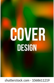 Creative Cover Page. Vector Layout for Leaflets. Blurred Decorative Creative Color Page in Abstract Style with Text Box. Vector Pattern for Posters. Nice A4 Color Sample.