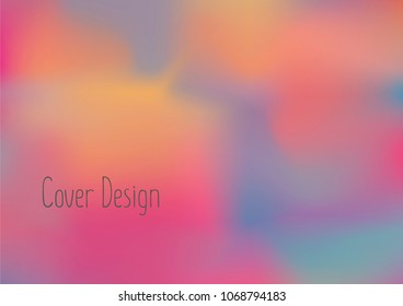 Creative Cover Page. Vector Layout for Leaflets. Blurred Decorative Creative Color Page in Abstract Style with Text Box. Vector Pattern for Posters. Nice A4 Color Sample.