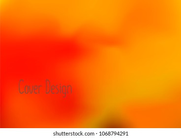 Creative Cover Page. Vector Layout for Leaflets. Blurred Decorative Creative Color Page in Abstract Style with Text Box. Vector Pattern for Posters. Nice A4 Color Sample.