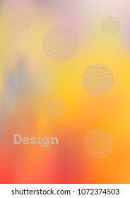Creative Cover Page. Vector Layout for Leaflets. Blurred Decorative Creative Color Page in Abstract Style with Text Box. Vector Pattern for Posters. Nice A4 Color Sample.
