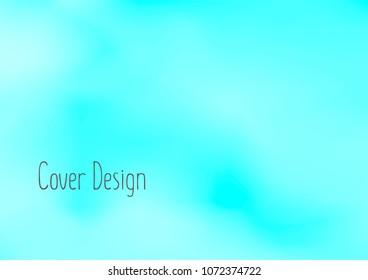 Creative Cover Page. Vector Layout for Leaflets. Blurred Decorative Creative Color Page in Abstract Style with Text Box. Vector Pattern for Posters. Nice A4 Color Sample.