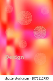 Creative Cover Page. Vector Layout for Leaflets. Blurred Decorative Creative Color Page in Abstract Style with Text Box. Vector Pattern for Posters. Nice A4 Color Sample.