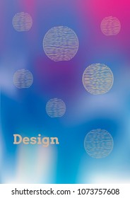 Creative Cover Page. Vector Layout for Leaflets. Blurred Decorative Creative Color Page in Abstract Style with Text Box. Vector Pattern for Posters. Nice A4 Color Sample.