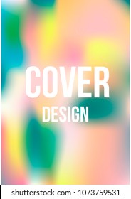 Creative Cover Page. Vector Layout for Leaflets. Blurred Decorative Creative Color Page in Abstract Style with Text Box. Vector Pattern for Posters. Nice A4 Color Sample.