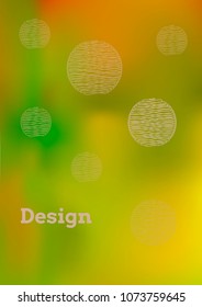 Creative Cover Page. Vector Layout for Leaflets. Blurred Decorative Creative Color Page in Abstract Style with Text Box. Vector Pattern for Posters. Nice A4 Color Sample.