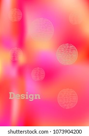 Creative Cover Page. Vector Layout for Leaflets. Blurred Decorative Creative Color Page in Abstract Style with Text Box. Vector Pattern for Posters. Nice A4 Color Sample.