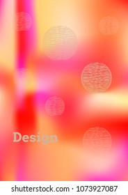 Creative Cover Page. Vector Layout for Leaflets. Blurred Decorative Creative Color Page in Abstract Style with Text Box. Vector Pattern for Posters. Nice A4 Color Sample.