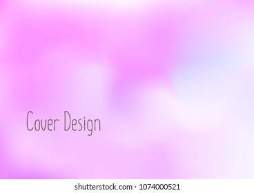 Creative Cover Page. Vector Layout for Leaflets. Blurred Decorative Creative Color Page in Abstract Style with Text Box. Vector Pattern for Posters. Nice A4 Color Sample.