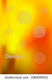 Creative Cover Page. Vector Layout for Leaflets. Blurred Decorative Creative Color Page in Abstract Style with Text Box. Vector Pattern for Posters. Nice A4 Color Sample.