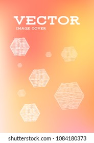 Creative Cover Page. Vector Layout for Leaflets. Blurred Decorative Creative Color Page in Abstract Style with Text Box. Vector Pattern for Posters. Nice A4 Color Sample.