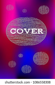 Creative Cover Page. Vector Layout for Leaflets. Blurred Decorative Creative Color Page in Abstract Style with Text Box. Vector Pattern for Posters. Nice A4 Color Sample.
