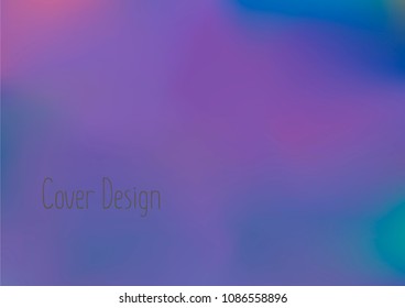 Creative Cover Page. Vector Layout for Leaflets. Blurred Decorative Creative Color Page in Abstract Style with Text Box. Vector Pattern for Posters. Nice A4 Color Sample.