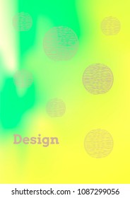 Creative Cover Page. Vector Layout for Leaflets. Blurred Decorative Creative Color Page in Abstract Style with Text Box. Vector Pattern for Posters. Nice A4 Color Sample.