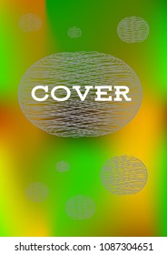 Creative Cover Page. Vector Layout for Leaflets. Blurred Decorative Creative Color Page in Abstract Style with Text Box. Vector Pattern for Posters. Nice A4 Color Sample.