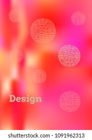 Creative Cover Page. Vector Layout for Leaflets. Blurred Decorative Creative Color Page in Abstract Style with Text Box. Vector Pattern for Posters. Nice A4 Color Sample.