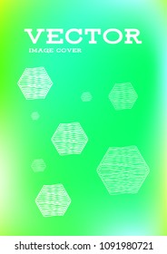Creative Cover Page. Vector Layout for Leaflets. Blurred Decorative Creative Color Page in Abstract Style with Text Box. Vector Pattern for Posters. Nice A4 Color Sample.