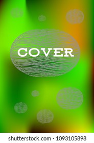 Creative Cover Page. Vector Layout for Leaflets. Blurred Decorative Creative Color Page in Abstract Style with Text Box. Vector Pattern for Posters. Nice A4 Color Sample.