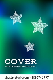 Creative Cover Page. Vector Layout for Leaflets. Blurred Decorative Creative Color Page in Abstract Style with Text Box. Vector Pattern for Posters. Nice A4 Color Sample.