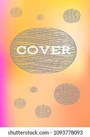 Creative Cover Page. Vector Layout for Leaflets. Blurred Decorative Creative Color Page in Abstract Style with Text Box. Vector Pattern for Posters. Nice A4 Color Sample.