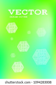 Creative Cover Page. Vector Layout for Leaflets. Blurred Decorative Creative Color Page in Abstract Style with Text Box. Vector Pattern for Posters. Nice A4 Color Sample.