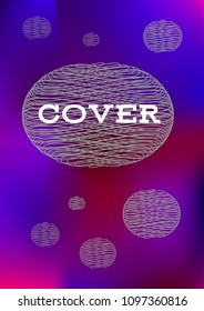 Creative Cover Page. Vector Layout for Leaflets. Blurred Decorative Creative Color Page in Abstract Style with Text Box. Vector Pattern for Posters. Nice A4 Color Sample.