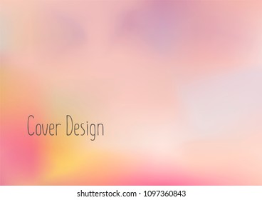 Creative Cover Page. Vector Layout for Leaflets. Blurred Decorative Creative Color Page in Abstract Style with Text Box. Vector Pattern for Posters. Nice A4 Color Sample.