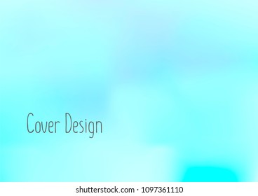 Creative Cover Page. Vector Layout for Leaflets. Blurred Decorative Creative Color Page in Abstract Style with Text Box. Vector Pattern for Posters. Nice A4 Color Sample.