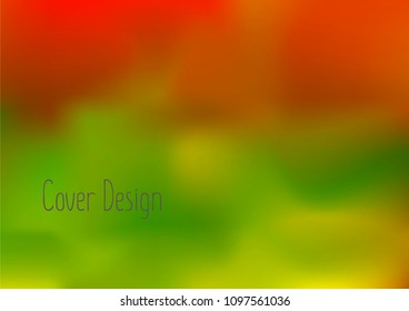 Creative Cover Page. Vector Layout for Leaflets. Blurred Decorative Creative Color Page in Abstract Style with Text Box. Vector Pattern for Posters. Nice A4 Color Sample.