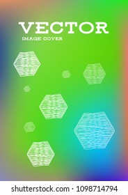 Creative Cover Page. Vector Layout for Leaflets. Blurred Decorative Creative Color Page in Abstract Style with Text Box. Vector Pattern for Posters. Nice A4 Color Sample.