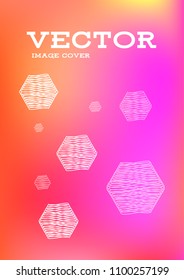 Creative Cover Page. Vector Layout for Leaflets. Blurred Decorative Creative Color Page in Abstract Style with Text Box. Vector Pattern for Posters. Nice A4 Color Sample.