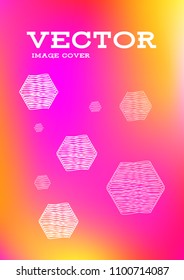 Creative Cover Page. Vector Layout for Leaflets. Blurred Decorative Creative Color Page in Abstract Style with Text Box. Vector Pattern for Posters. Nice A4 Color Sample.