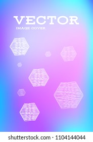 Creative Cover Page. Vector Layout for Leaflets. Blurred Decorative Creative Color Page in Abstract Style with Text Box. Vector Pattern for Posters. Nice A4 Color Sample.