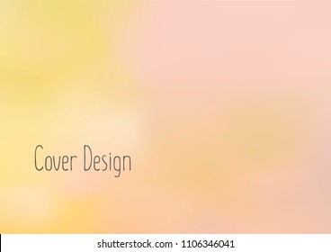 Creative Cover Page. Vector Layout for Leaflets. Blurred Decorative Creative Color Page in Abstract Style with Text Box. Vector Pattern for Posters. Nice A4 Color Sample.