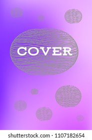 Creative Cover Page. Vector Layout for Leaflets. Blurred Decorative Creative Color Page in Abstract Style with Text Box. Vector Pattern for Posters. Nice A4 Color Sample.