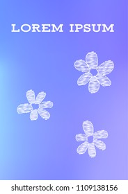 Creative Cover Page. Vector Layout for Leaflets. Blurred Decorative Creative Color Page in Abstract Style with Text Box. Vector Pattern for Posters. Nice A4 Color Sample.