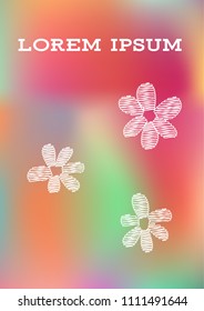 Creative Cover Page. Vector Layout for Leaflets. Blurred Decorative Creative Color Page in Abstract Style with Text Box. Vector Pattern for Posters. Nice A4 Color Sample.