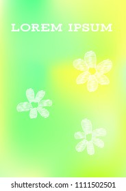 Creative Cover Page. Vector Layout for Leaflets. Blurred Decorative Creative Color Page in Abstract Style with Text Box. Vector Pattern for Posters. Nice A4 Color Sample.