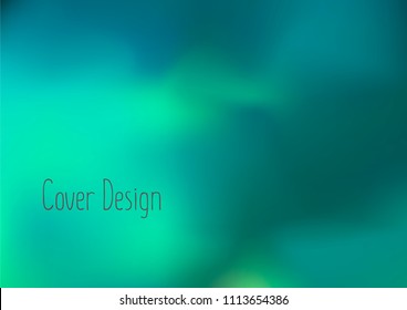 Creative Cover Page. Vector Layout for Leaflets. Blurred Decorative Creative Color Page in Abstract Style with Text Box. Vector Pattern for Posters. Nice A4 Color Sample.