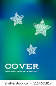 Creative Cover Page. Vector Layout for Leaflets. Blurred Decorative Creative Color Page in Abstract Style with Text Box. Vector Pattern for Posters. Nice A4 Color Sample.