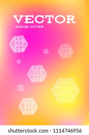 Creative Cover Page. Vector Layout for Leaflets. Blurred Decorative Creative Color Page in Abstract Style with Text Box. Vector Pattern for Posters. Nice A4 Color Sample.