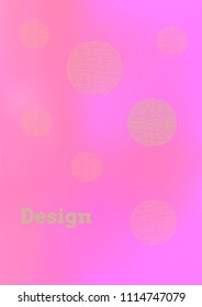 Creative Cover Page. Vector Layout for Leaflets. Blurred Decorative Creative Color Page in Abstract Style with Text Box. Vector Pattern for Posters. Nice A4 Color Sample.