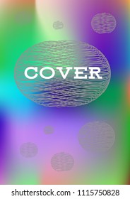 Creative Cover Page. Vector Layout for Leaflets. Blurred Decorative Creative Color Page in Abstract Style with Text Box. Vector Pattern for Posters. Nice A4 Color Sample.