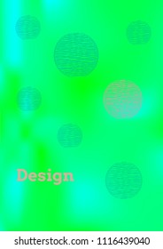 Creative Cover Page. Vector Layout for Leaflets. Blurred Decorative Creative Color Page in Abstract Style with Text Box. Vector Pattern for Posters. Nice A4 Color Sample.