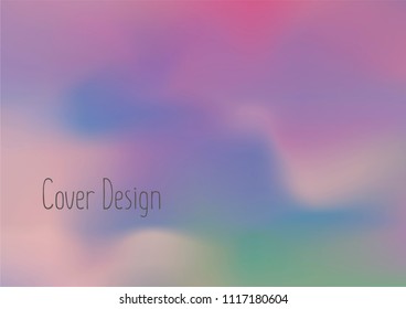 Creative Cover Page. Vector Layout for Leaflets. Blurred Decorative Creative Color Page in Abstract Style with Text Box. Vector Pattern for Posters. Nice A4 Color Sample.