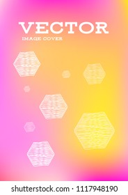 Creative Cover Page. Vector Layout for Leaflets. Blurred Decorative Creative Color Page in Abstract Style with Text Box. Vector Pattern for Posters. Nice A4 Color Sample.