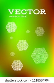 Creative Cover Page. Vector Layout for Leaflets. Blurred Decorative Creative Color Page in Abstract Style with Text Box. Vector Pattern for Posters. Nice A4 Color Sample.
