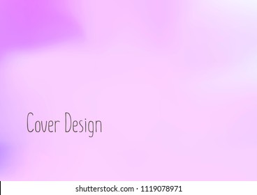 Creative Cover Page. Vector Layout for Leaflets. Blurred Decorative Creative Color Page in Abstract Style with Text Box. Vector Pattern for Posters. Nice A4 Color Sample.