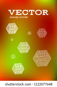 Creative Cover Page. Vector Layout for Leaflets. Blurred Decorative Creative Color Page in Abstract Style with Text Box. Vector Pattern for Posters. Nice A4 Color Sample.