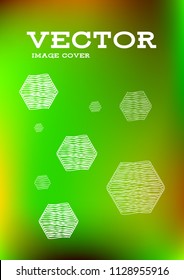 Creative Cover Page. Vector Layout for Leaflets. Blurred Decorative Creative Color Page in Abstract Style with Text Box. Vector Pattern for Posters. Nice A4 Color Sample.